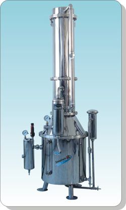 上海三申600L不锈钢塔式蒸汽重蒸馏水器TZ600