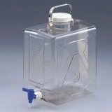 ASONE带龙头透明方形瓶 ナルゲン透明活栓付角型瓶 BOTTLE PC